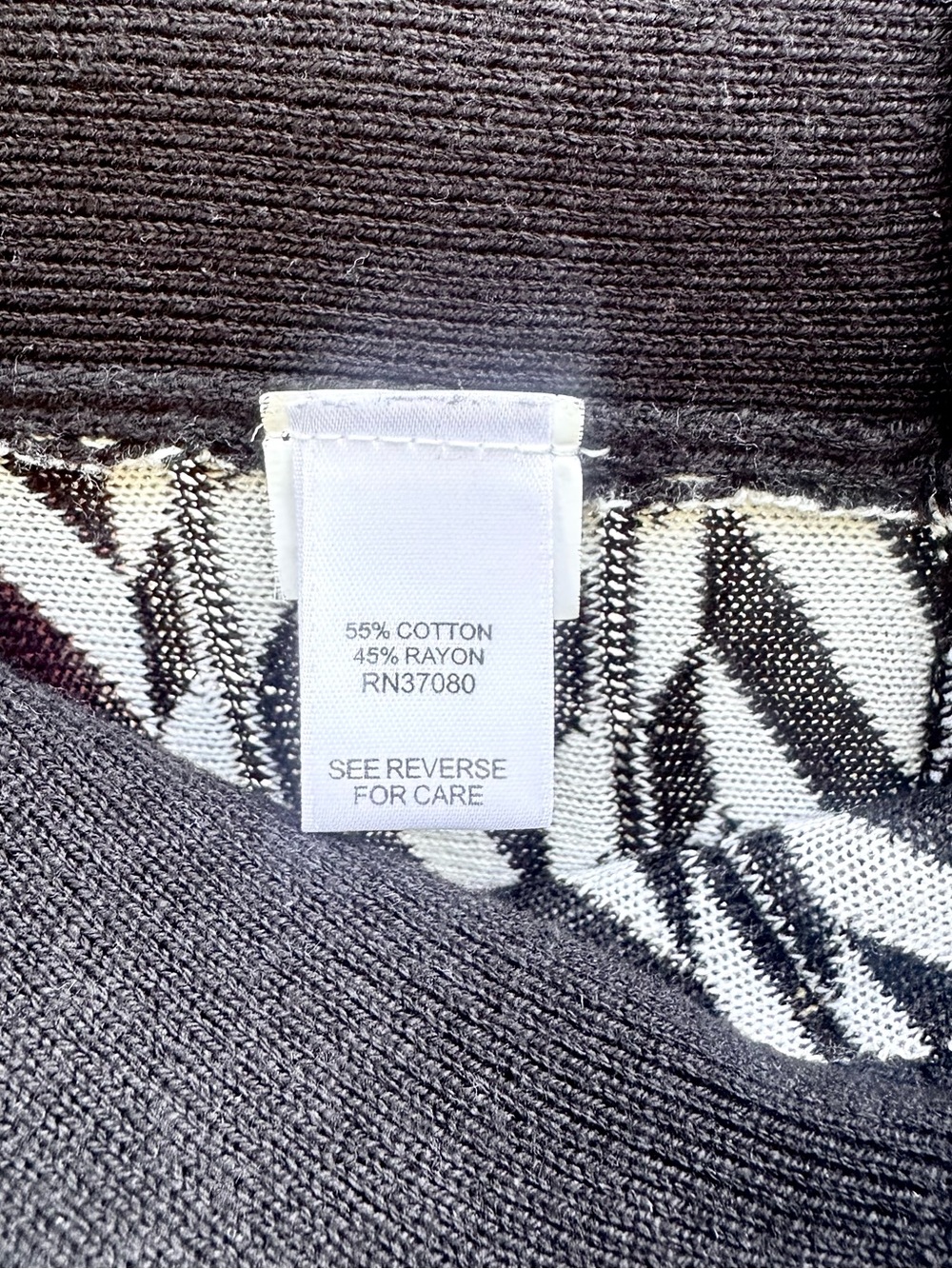 Cato Black & White Chevron Circle Skirt - Picture 6 of 8